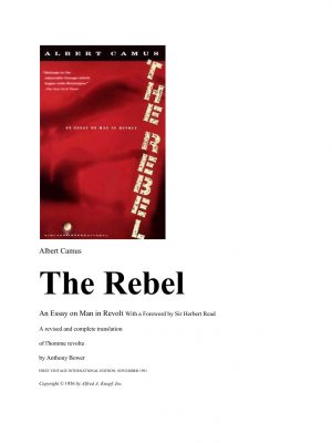 The Rebel – Albert Camus – eBook